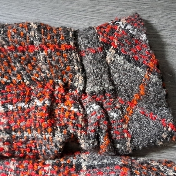 PECK & PECK Tweed boucle blazer wool blend plaid earth tones minimalist retro 14 - Picture 8 of 9